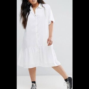 Oversized white dress